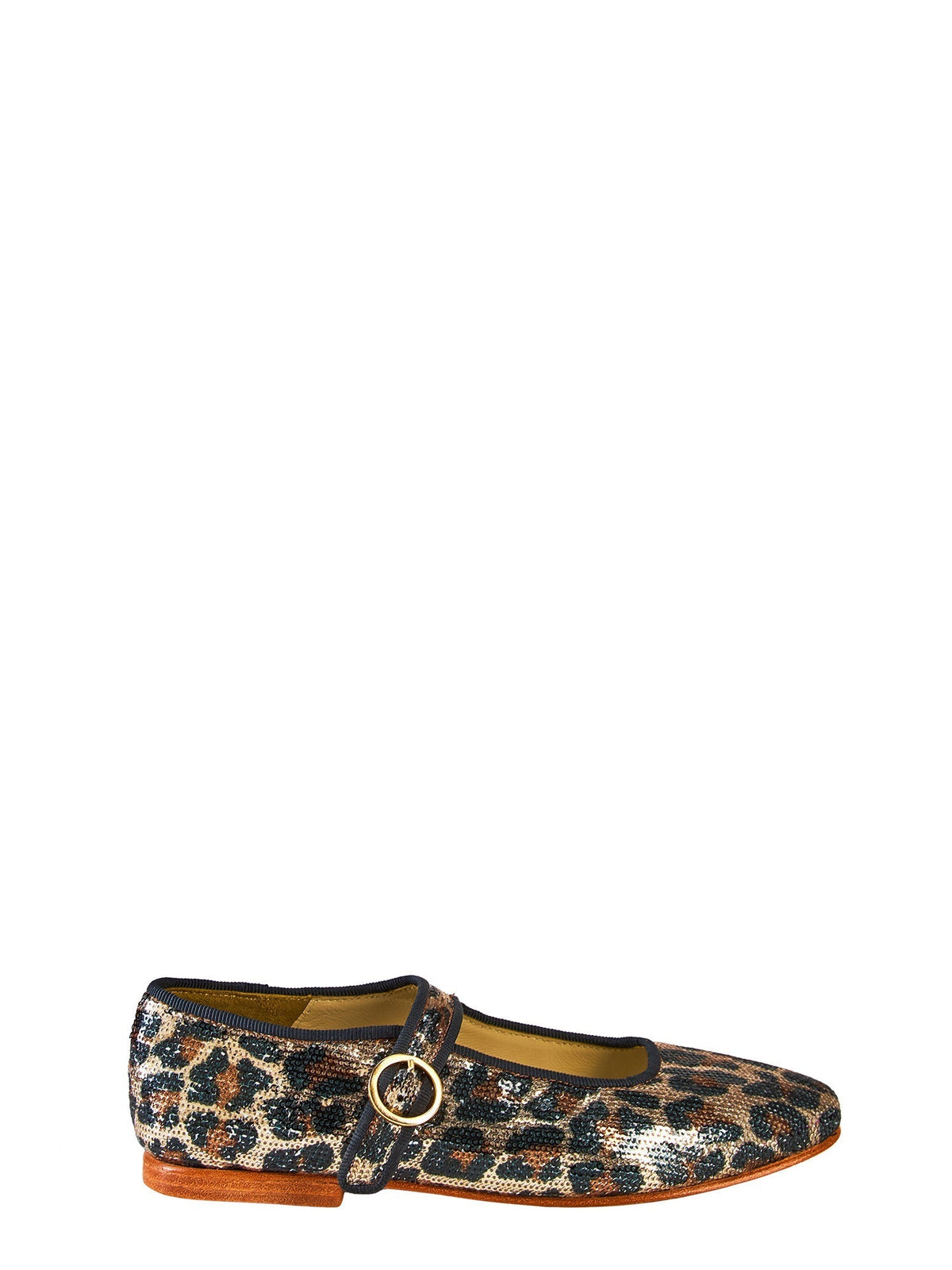 Romy leopard sequin ballet flats