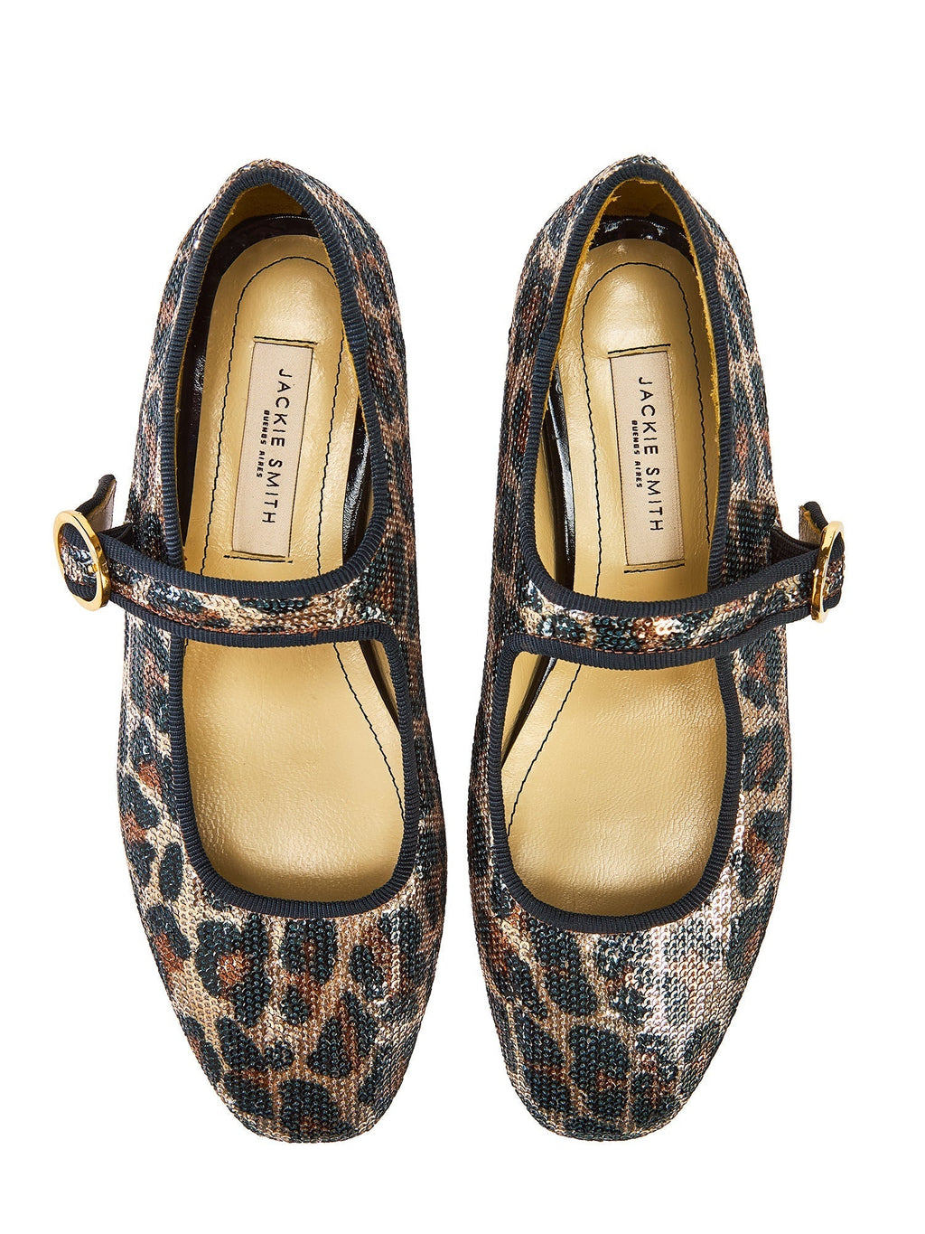 Romy leopard sequin ballet flats