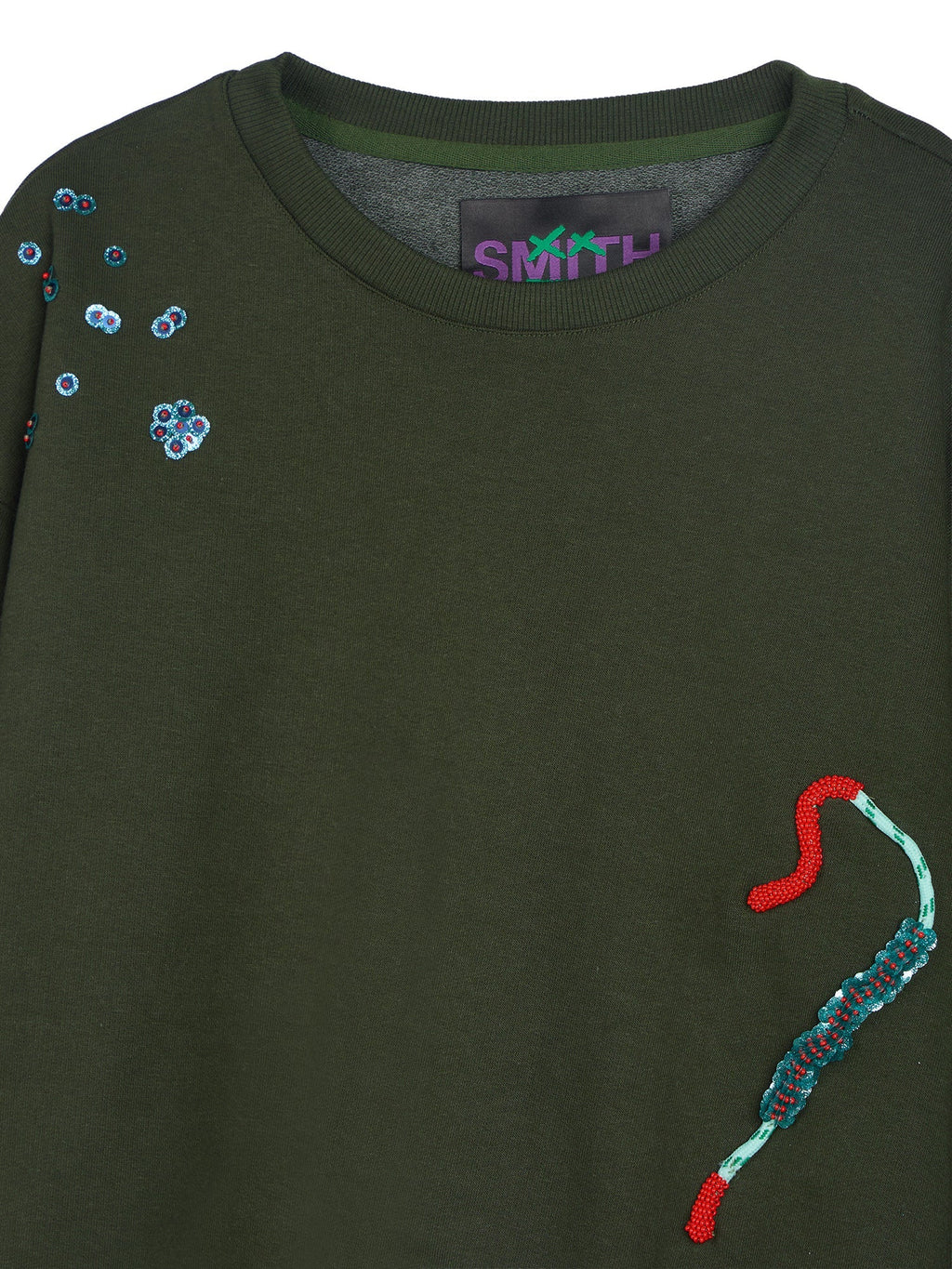 Embroidered Cropped Sweatshirt