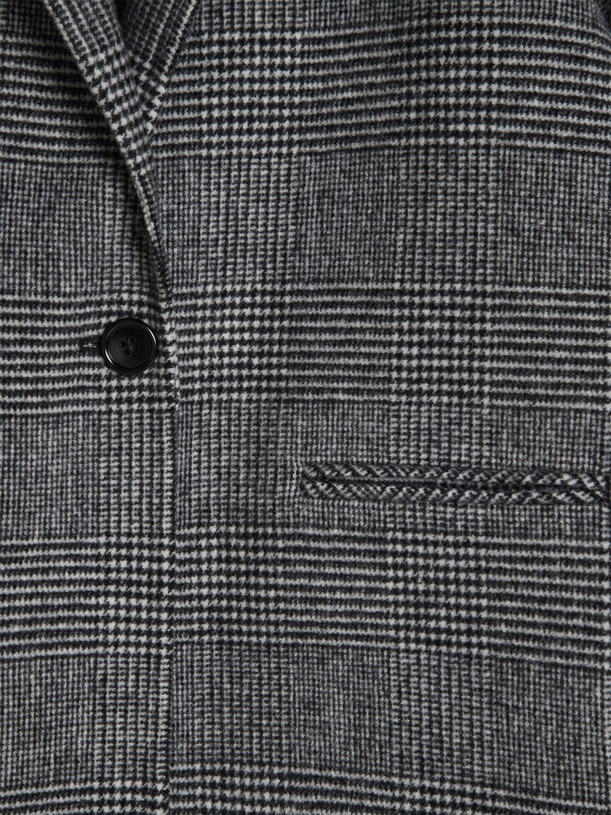 Double-Faced Checked Wool Coat