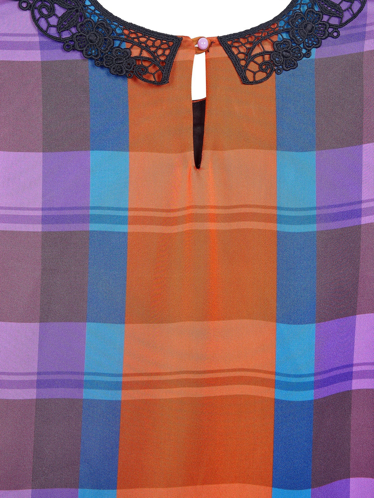 GUIPURE COLLAR SATIN MINI DRESS